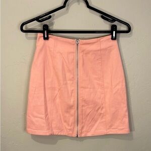 Blue Rain Pink Zipper Front Mini Skirt Size XS